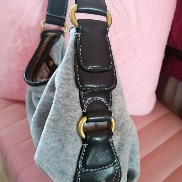 ** SOLD ** JUICY COUTURE Grey Shoulder Bag Vintage Y2K - Picture 4 of 8